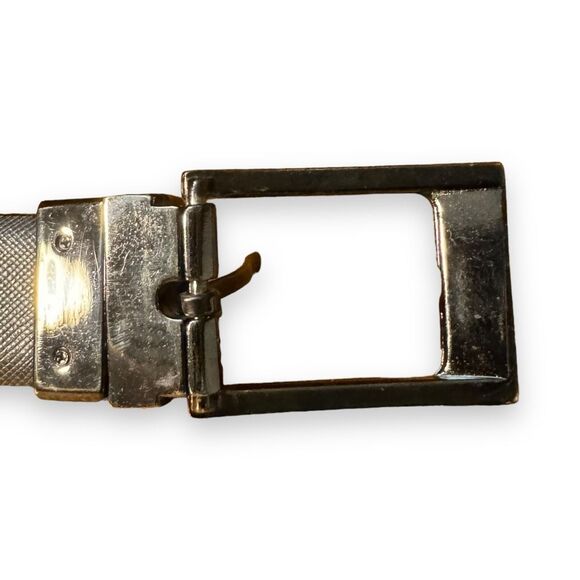 Ted Baker Black & Brown Reversible Leather Dress Belt 40 - Picture 3 of 5